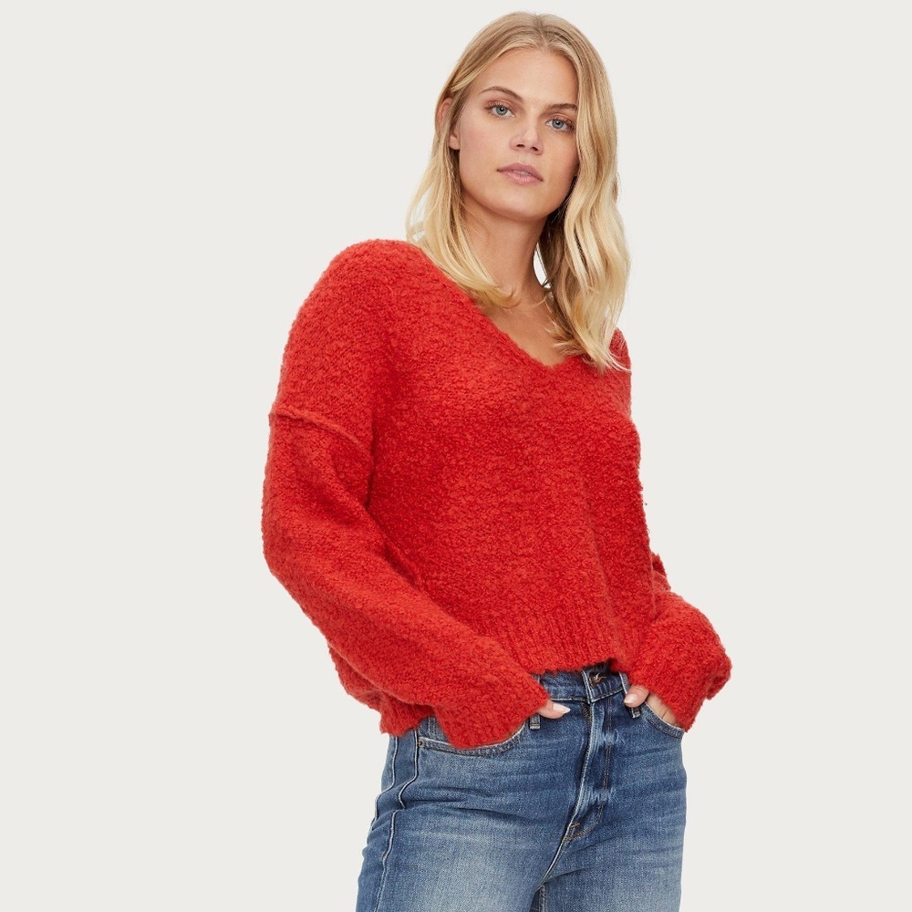 NWT Michael Stars Stacy High/Low Boucle Sweater